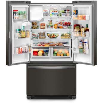 Whirlpool 36 Inch Freestanding French Door Refrigerator with 24.7 Cu. Ft. Capacity, 5 Glass Shelves, Gallon Door Bins, Deli Drawer, External Ice/Water Dispenser, Auto Icemaker, and ENERGY STAR®: Fingerprint-Resistant Black Stainless Steel — thumbnail 21