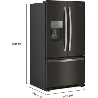 Whirlpool 36 Inch Freestanding French Door Refrigerator with 24.7 Cu. Ft. Capacity, 5 Glass Shelves, Gallon Door Bins, Deli Drawer, External Ice/Water Dispenser, Auto Icemaker, and ENERGY STAR®: Fingerprint-Resistant Black Stainless Steel — thumbnail 43