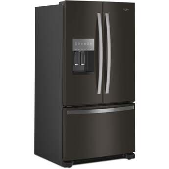 Whirlpool 36 Inch Freestanding French Door Refrigerator with 24.7 Cu. Ft. Capacity, 5 Glass Shelves, Gallon Door Bins, Deli Drawer, External Ice/Water Dispenser, Auto Icemaker, and ENERGY STAR®: Fingerprint-Resistant Black Stainless Steel — thumbnail 5