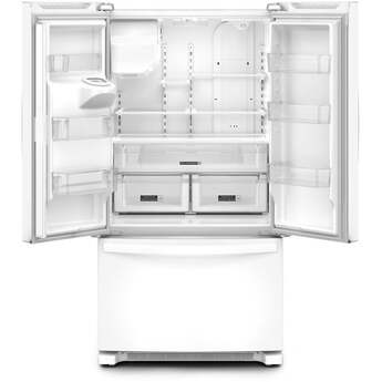 Whirlpool 36 Inch Freestanding French Door Refrigerator with 24.7 Cu. Ft. Capacity, 5 Glass Shelves, Gallon Door Bins, Deli Drawer, External Ice/Water Dispenser, Auto Icemaker, and ENERGY STAR®: White — thumbnail 26
