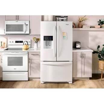 Whirlpool 36 Inch Freestanding French Door Refrigerator with 24.7 Cu. Ft. Capacity, 5 Glass Shelves, Gallon Door Bins, Deli Drawer, External Ice/Water Dispenser, Auto Icemaker, and ENERGY STAR®: White — thumbnail 48
