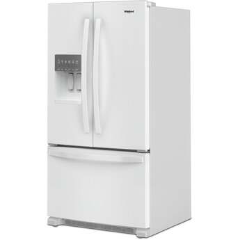 Whirlpool 36 Inch Freestanding French Door Refrigerator with 24.7 Cu. Ft. Capacity, 5 Glass Shelves, Gallon Door Bins, Deli Drawer, External Ice/Water Dispenser, Auto Icemaker, and ENERGY STAR®: White — thumbnail 6