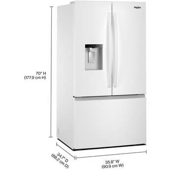 Whirlpool WRFF3536SW 36-Inch French Door Refrigerator White — thumbnail 2