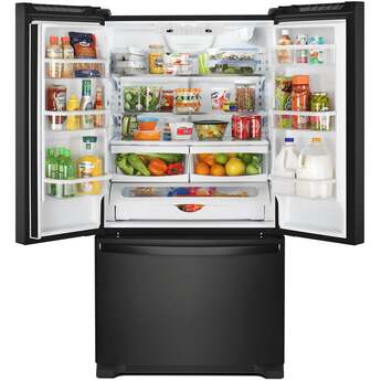 Whirlpool WRFF5333PB 33 Inch Black French Door Refrigerator — thumbnail 9