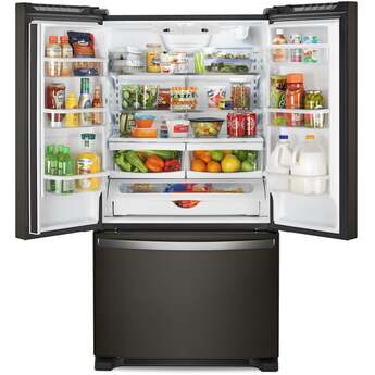 Whirlpool WRFF5333PV 33 Inch Black Stainless Steel French Door Refrigerator — thumbnail 9