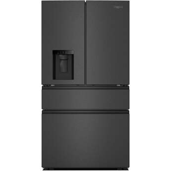 Whirlpool 36" French Door - 4 Door Refrigerator: Fingerprint-Resistant Black Stainless Steel