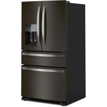 Whirlpool 36 Inch, 25.2 Cu. Ft., Full-Depth, French Door Bottom Mount Refrigerator With Ice And Water Dispenser: Fingerprint-Resistant Black Stainless Steel — thumbnail 10