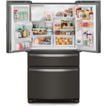 Whirlpool 36 Inch, 25.2 Cu. Ft., Full-Depth, French Door Bottom Mount Refrigerator With Ice And Water Dispenser: Fingerprint-Resistant Black Stainless Steel — thumbnail 13