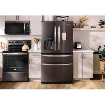 Whirlpool 36 Inch, 25.2 Cu. Ft., Full-Depth, French Door Bottom Mount Refrigerator With Ice And Water Dispenser: Fingerprint-Resistant Black Stainless Steel — thumbnail 17