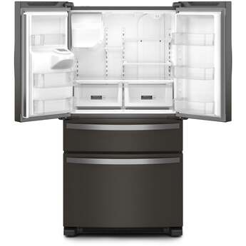 Whirlpool 36 Inch, 25.2 Cu. Ft., Full-Depth, French Door Bottom Mount Refrigerator With Ice And Water Dispenser: Fingerprint-Resistant Black Stainless Steel — thumbnail 31