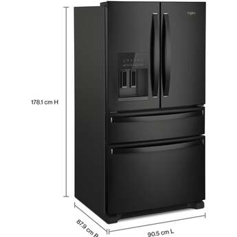 Whirlpool 36 Inch, 25.2 Cu. Ft., Full-Depth, French Door Bottom Mount Refrigerator With Ice And Water Dispenser: White — thumbnail 17