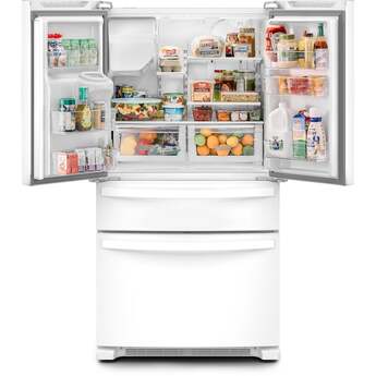 Whirlpool 36 Inch, 25.2 Cu. Ft., Full-Depth, French Door Bottom Mount Refrigerator With Ice And Water Dispenser: White — thumbnail 24