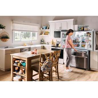 Whirlpool 36 Inch, 25.2 Cu. Ft., Full-Depth, French Door Bottom Mount Refrigerator With Ice And Water Dispenser: White — thumbnail 36