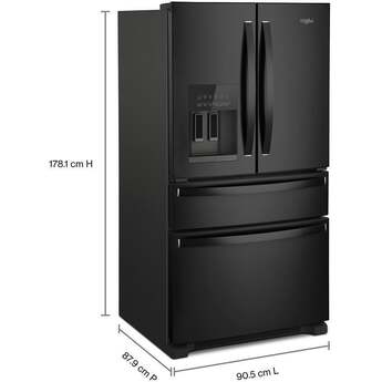Whirlpool 36 Inch, 25.2 Cu. Ft., Full-Depth, French Door Bottom Mount Refrigerator With Ice And Water Dispenser: White — thumbnail 46