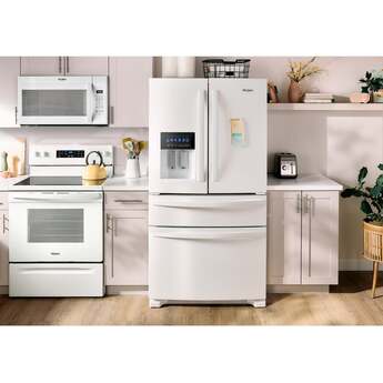 Whirlpool 36 Inch, 25.2 Cu. Ft., Full-Depth, French Door Bottom Mount Refrigerator With Ice And Water Dispenser: White — thumbnail 5