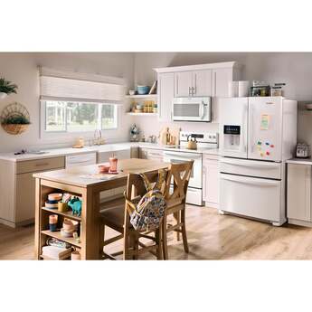 Whirlpool 36 Inch, 25.2 Cu. Ft., Full-Depth, French Door Bottom Mount Refrigerator With Ice And Water Dispenser: White — thumbnail 6