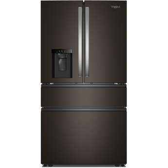 Whirlpool 36" French Door Refrigerator: Fingerprint-Resistant Black Stainless Steel