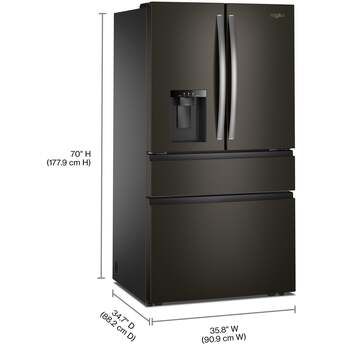 Whirlpool 36" French Door Refrigerator: Fingerprint-Resistant Black Stainless Steel — thumbnail 20