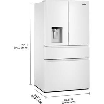 Whirlpool WRMF3736SW 29 Cu. Ft. Family-Sized Capacity French Door Refrigerator White — thumbnail 13
