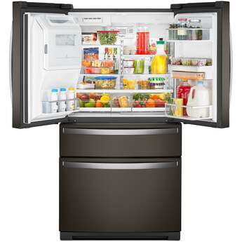 Whirlpool WRMF7736PV 36 Inch Freestanding 4-Door French Door Refrigerator Black Stainless Finish — thumbnail 14