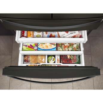 Whirlpool WRMF7736PV 36 Inch Freestanding 4-Door French Door Refrigerator Black Stainless Finish — thumbnail 2