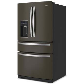 Whirlpool WRMF7736PV 36 Inch Freestanding 4-Door French Door Refrigerator Black Stainless Finish — thumbnail 3