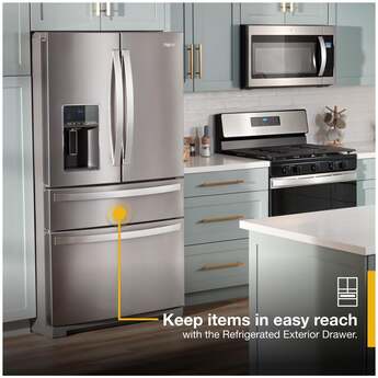 Whirlpool WRMF7736PV 36 Inch Freestanding 4-Door French Door Refrigerator Black Stainless Finish — thumbnail 47