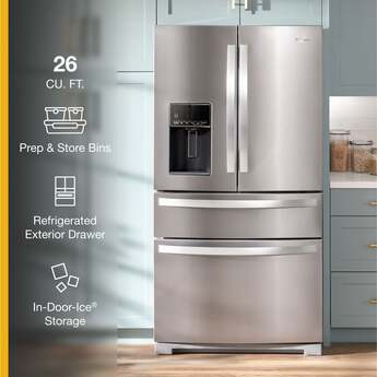 Whirlpool 36-inch 26 Cu. Ft. 4 Door Refrigerator : Fingerprint-Resistant Stainless Steel — thumbnail 22