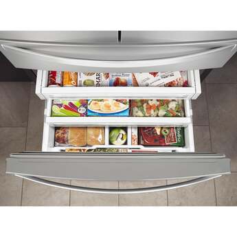 Whirlpool 36-inch 26 Cu. Ft. 4 Door Refrigerator : Fingerprint-Resistant Stainless Steel — thumbnail 4