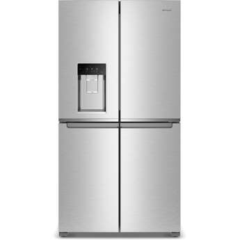 Whirlpool 36 Inch Counter-Depth 4-Door French Door Refrigerator with 19.1 Cu.ft. Capacity, Adjustable Shelves, Gallon Door Bins, Deli Drawer, In-Door-Ice® and Water, Auto Ice Maker, and ENERGY STAR®: Fingerprint Resistant Stainless Steel