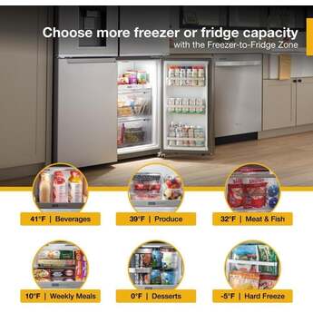 Whirlpool 36 Inch Counter-Depth 4-Door French Door Refrigerator with 19.1 Cu.ft. Capacity, Adjustable Shelves, Gallon Door Bins, Deli Drawer, In-Door-Ice® and Water, Auto Ice Maker, and ENERGY STAR®: Fingerprint Resistant Stainless Steel — thumbnail 44