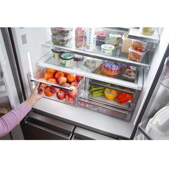 Whirlpool 36 Inch Counter-Depth 4-Door French Door Refrigerator with 19.1 Cu.ft. Capacity, Adjustable Shelves, Gallon Door Bins, Deli Drawer, In-Door-Ice® and Water, Auto Ice Maker, and ENERGY STAR®: Fingerprint Resistant Stainless Steel — thumbnail 46