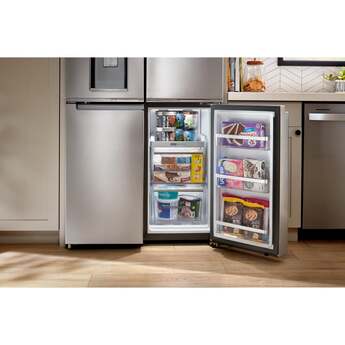 Whirlpool 36 Inch Counter-Depth 4-Door French Door Refrigerator with 19.1 Cu.ft. Capacity, Adjustable Shelves, Gallon Door Bins, Deli Drawer, In-Door-Ice® and Water, Auto Ice Maker, and ENERGY STAR®: Fingerprint Resistant Stainless Steel — thumbnail 49
