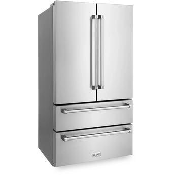 Z Line ZLINE RFM36BS 36 Inch Black Stainless Steel Counter Depth French Door Refrigerat