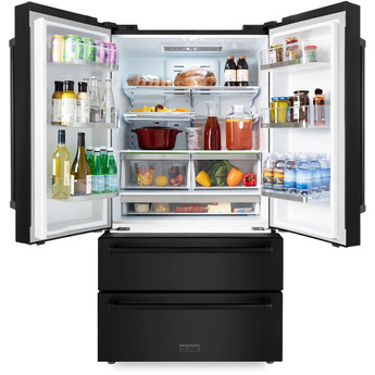 Z Line ZLINE RFM36BS 36 Inch Black Stainless Steel Counter Depth French Door Refrigerat — thumbnail 14