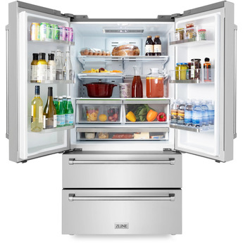 Z Line ZLINE RFM36BS 36 Inch Black Stainless Steel Counter Depth French Door Refrigerat — thumbnail 4