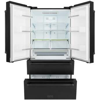 Z Line ZLINE RFM36BS 36 Inch Black Stainless Steel Counter Depth French Door Refrigerat — thumbnail 7
