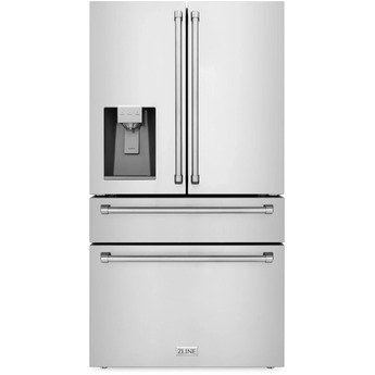 Z Line ZLINE RFMW36 36 Inch Stainless Steel Counter Depth French Door Refrigerator