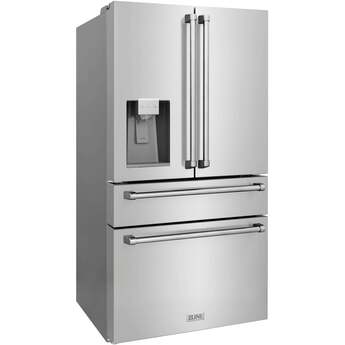 Z Line ZLINE RFMW36 36 Inch Stainless Steel Counter Depth French Door Refrigerator — thumbnail 3