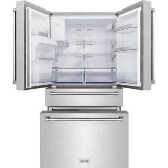 Z Line ZLINE RFMW36 36 Inch Stainless Steel Counter Depth French Door Refrigerator — thumbnail 4