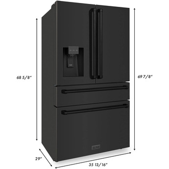 Z Line ZLINE RFMW36BS  36 Inch Counter Depth French Door Refrigerator — thumbnail 3