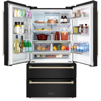 Z Line ZLINE RFMZ36BSCB  Autograph Edition Series 36 Inch Counter Depth French Door Ref — thumbnail 8