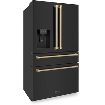 Z Line ZLINE RFMZW36BSCB  Autograph Edition Series 36 Inch Counter Depth French Door Re