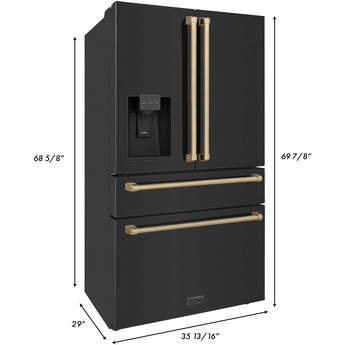 Z Line ZLINE RFMZW36BSCB  Autograph Edition Series 36 Inch Counter Depth French Door Re — thumbnail 23
