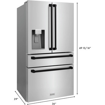 Z Line ZLINE RFMZW36MB  Autograph Edition Series 36 Inch Counter Depth French Door Refr — thumbnail 10