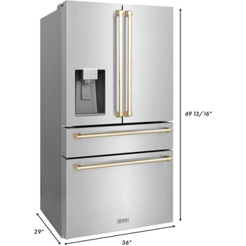 Z Line ZLINE RFMZW36MB  Autograph Edition Series 36 Inch Counter Depth French Door Refr — thumbnail 2