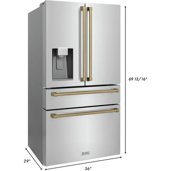 Z Line ZLINE RFMZW36MB  Autograph Edition Series 36 Inch Counter Depth French Door Refr — thumbnail 6