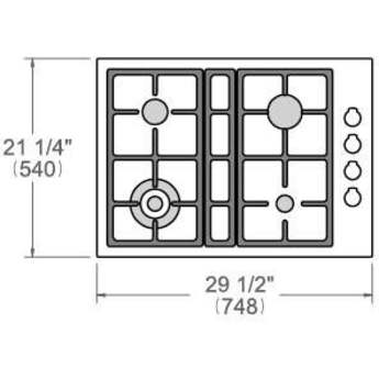 Bertazzoni MAST304QBXT Master Series 30 Inch Gas Sealed Burner Cooktop — thumbnail 12