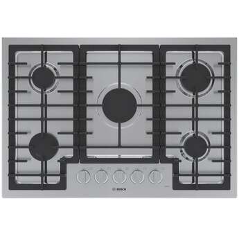 Bosch NGM5059UC 30 Inch 500 Series Gas Cooktop: Stainless Stainless Steel