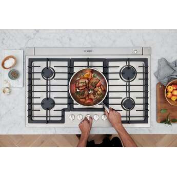 Bosch NGM8659UC 36 Inch 800 Series Gas Cooktop: Stainless Stainless Steel — thumbnail 7